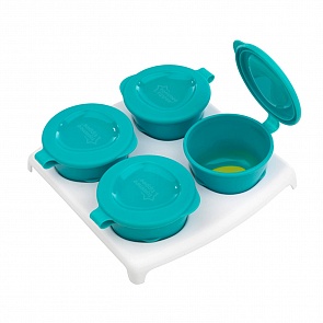 Набор контейнеров с гибким дном для замораживания питания (Tommee Tippee, 44650071_бирюзовый)